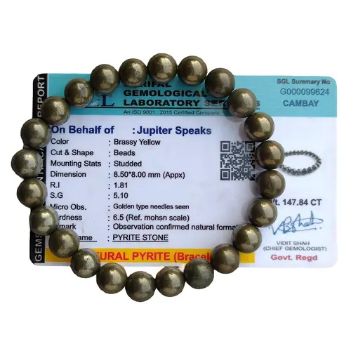 pyrite braclet